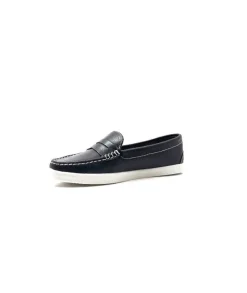 Ivoire0236a Ivoire 3456 Havana Cuir Bleu*Femme Mocassins
