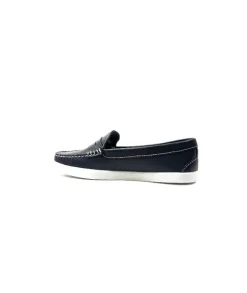 Ivoire0236a Ivoire 3456 Havana Cuir Bleu*Femme Mocassins