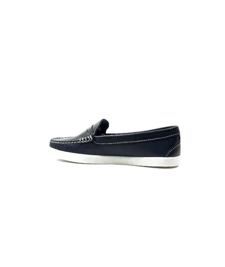 Ivoire0236a Ivoire 3456 Havana Cuir Bleu*Femme Mocassins