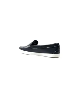 Ivoire0236a Ivoire 3456 Havana Cuir Bleu*Femme Mocassins