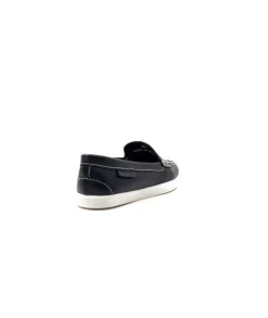 Ivoire0236a Ivoire 3456 Havana Cuir Bleu*Femme Mocassins