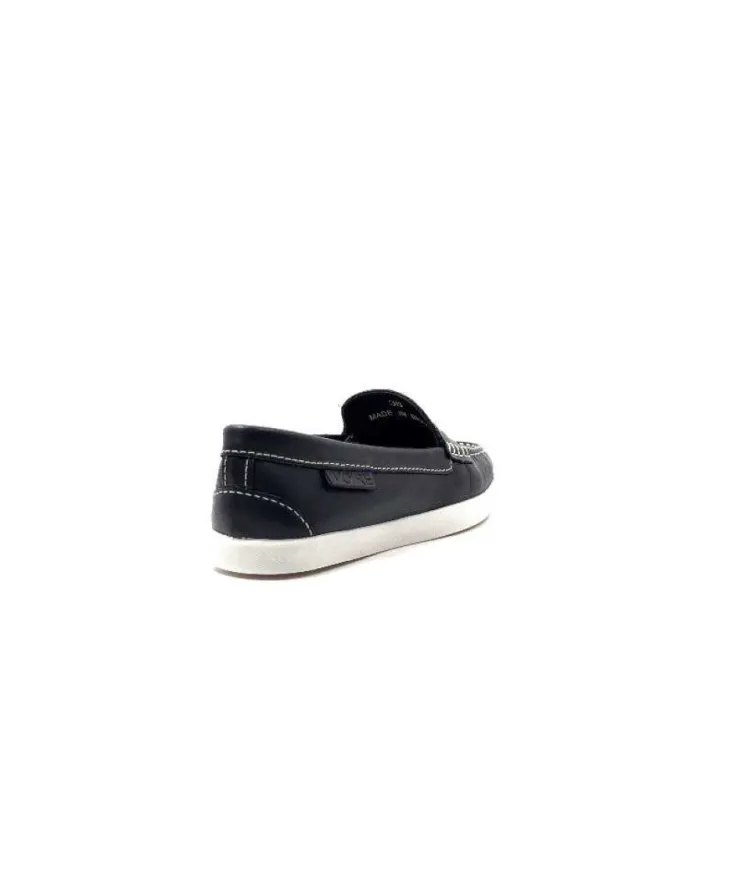 Ivoire0236a Ivoire 3456 Havana Cuir Bleu*Femme Mocassins