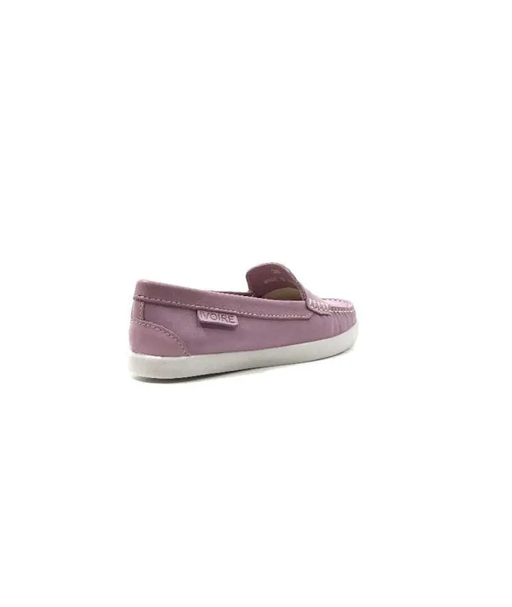 Ivoire0236a Ivoire 3456 Havana Cuir Lilas*Femme Mocassins