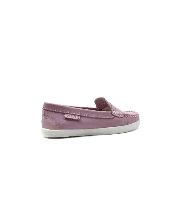 Ivoire0236a Ivoire 3456 Havana Cuir Lilas*Femme Mocassins
