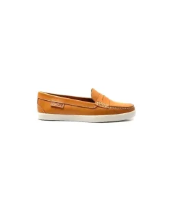 Ivoire0236a Ivoire 3456 Havana Cuir Orange*Femme Mocassins