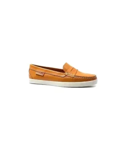 Ivoire0236a Ivoire 3456 Havana Cuir Orange*Femme Mocassins