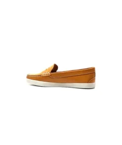 Ivoire0236a Ivoire 3456 Havana Cuir Orange*Femme Mocassins