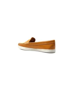 Ivoire0236a Ivoire 3456 Havana Cuir Orange*Femme Mocassins