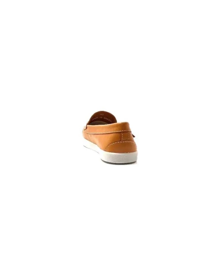 Ivoire0236a Ivoire 3456 Havana Cuir Orange*Femme Mocassins