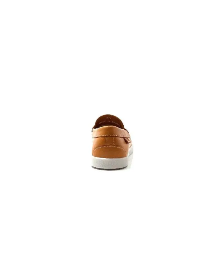 Ivoire0236a Ivoire 3456 Havana Cuir Orange*Femme Mocassins