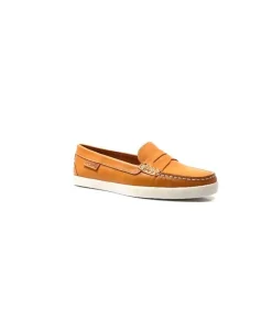 Ivoire0236a Ivoire 3456 Havana Cuir Orange*Femme Mocassins
