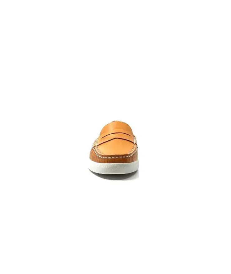 Ivoire0236a Ivoire 3456 Havana Cuir Orange*Femme Mocassins