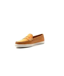 Ivoire0236a Ivoire 3456 Havana Cuir Orange*Femme Mocassins