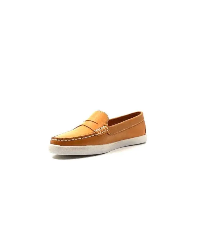 Ivoire0236a Ivoire 3456 Havana Cuir Orange*Femme Mocassins