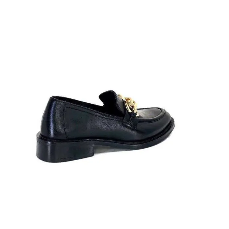 cashka / fatih ustundag Ivoire 3291 Ilay Cuir Noir*Femme Mocassins