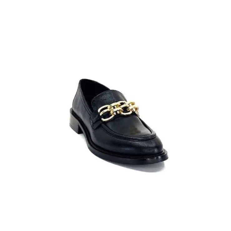 cashka / fatih ustundag Ivoire 3291 Ilay Cuir Noir*Femme Mocassins