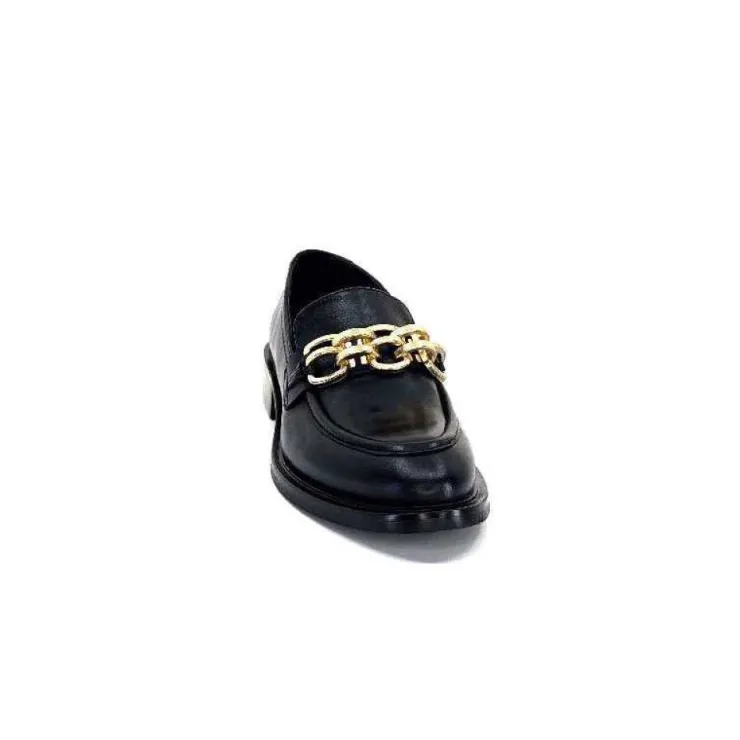 cashka / fatih ustundag Ivoire 3291 Ilay Cuir Noir*Femme Mocassins