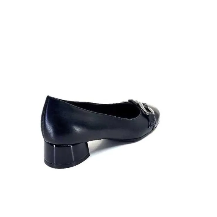 Ivoire0130a Ivoire 944947 Iv Cuir Vernis Noir*Femme Ballerines