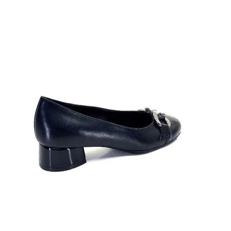 Ivoire0130a Ivoire 944947 Iv Cuir Vernis Noir*Femme Ballerines