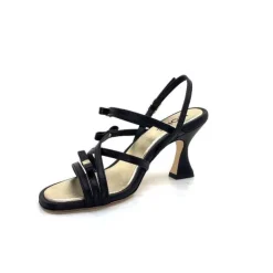 Ivoire0551 Ivoire 2147 Lia Cuir Noir*Femme Sandales