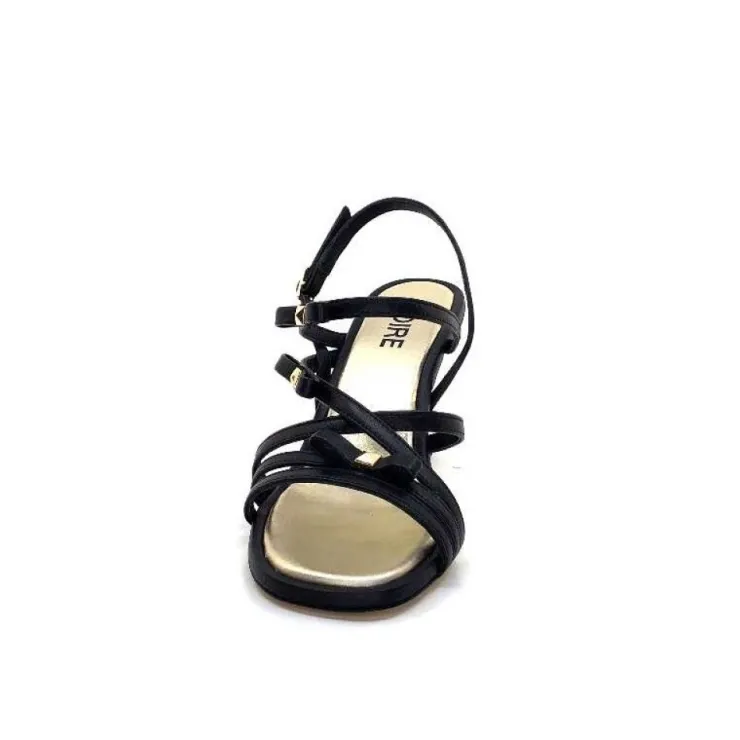 Ivoire0551 Ivoire 2147 Lia Cuir Noir*Femme Sandales
