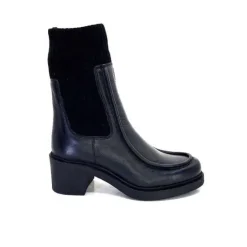 cashka / fatih ustundag Ivoire 6131 Livv Cuir Noir*Femme Bottines