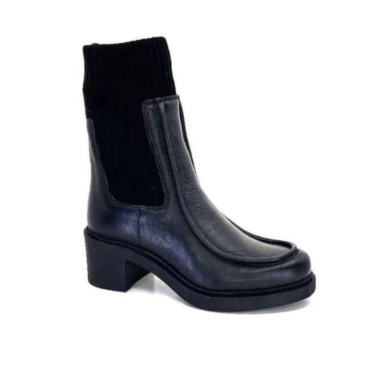cashka / fatih ustundag Ivoire 6131 Livv Cuir Noir*Femme Bottines
