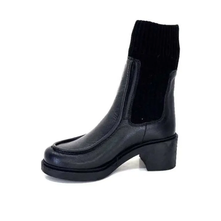 cashka / fatih ustundag Ivoire 6131 Livv Cuir Noir*Femme Bottines