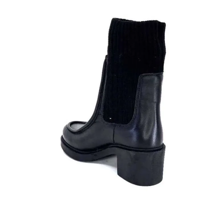 cashka / fatih ustundag Ivoire 6131 Livv Cuir Noir*Femme Bottines