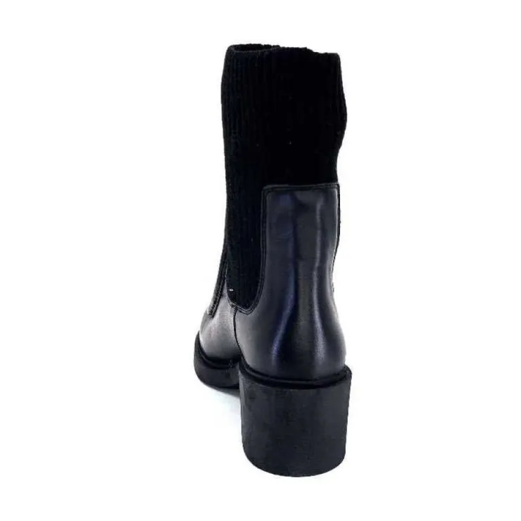 cashka / fatih ustundag Ivoire 6131 Livv Cuir Noir*Femme Bottines