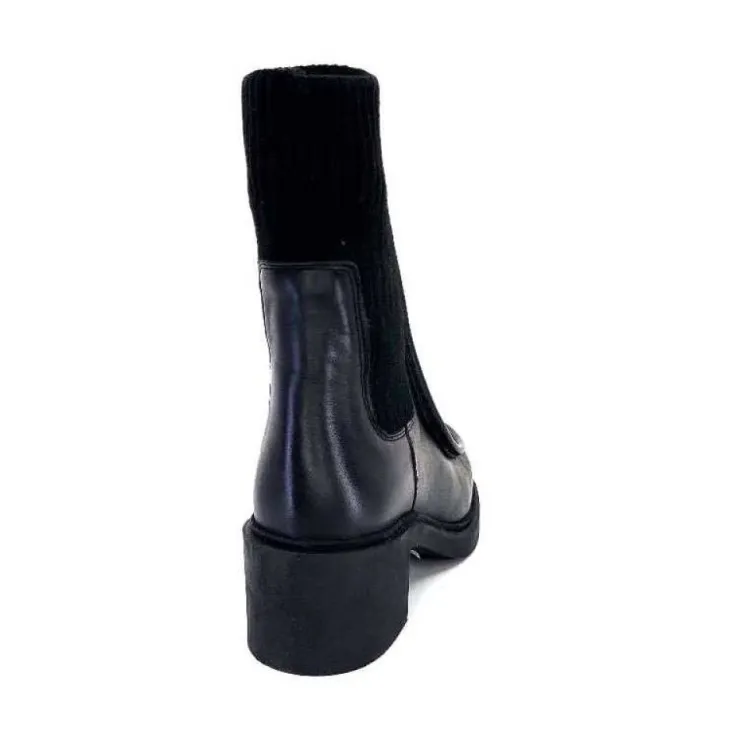 cashka / fatih ustundag Ivoire 6131 Livv Cuir Noir*Femme Bottines