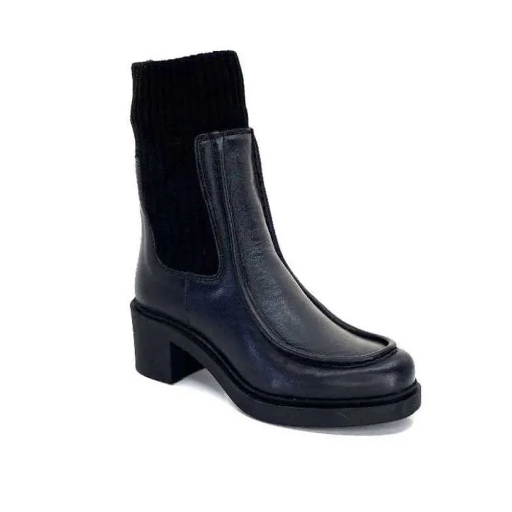cashka / fatih ustundag Ivoire 6131 Livv Cuir Noir*Femme Bottines