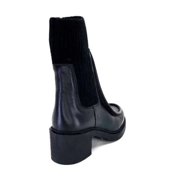 cashka / fatih ustundag Ivoire 6131 Livv Cuir Noir*Femme Bottines