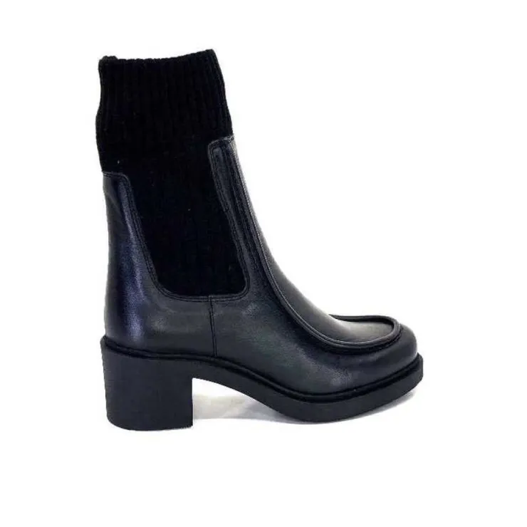 cashka / fatih ustundag Ivoire 6131 Livv Cuir Noir*Femme Bottines