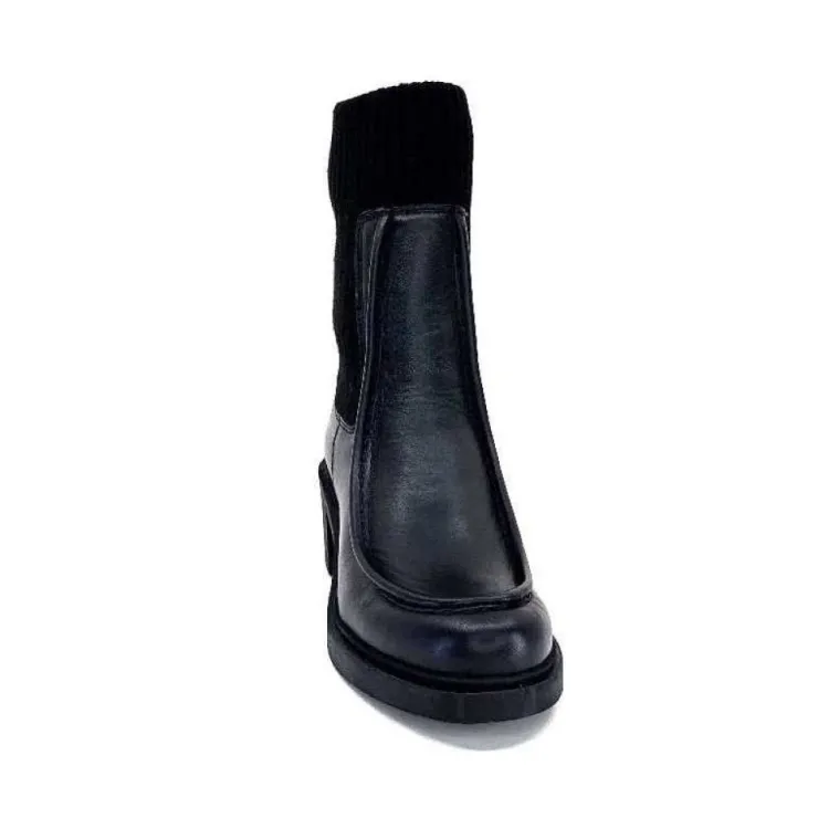 cashka / fatih ustundag Ivoire 6131 Livv Cuir Noir*Femme Bottines