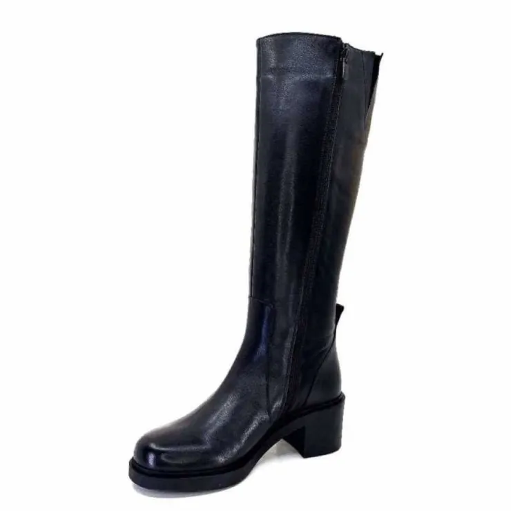 cashka / fatih ustundag Ivoire 5282 Livv Cuir Noir*Femme Bottes