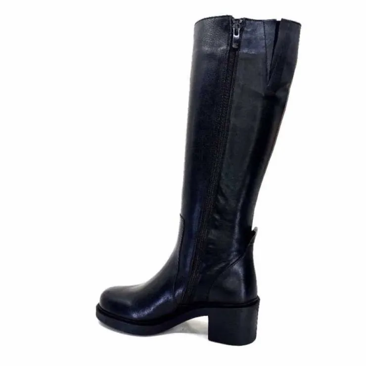 cashka / fatih ustundag Ivoire 5282 Livv Cuir Noir*Femme Bottes