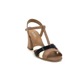 Ivoire0551 Ivoire 2131 Mila Cuir Marron*Femme Sandales