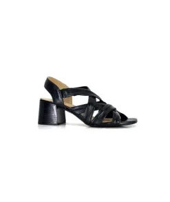 Ivoire0236a Ivoire 269 Pisa 3 Cuir Noir*Femme Sandales