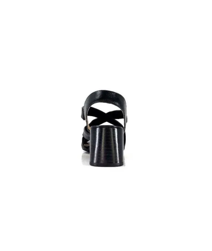 Ivoire0236a Ivoire 269 Pisa 3 Cuir Noir*Femme Sandales