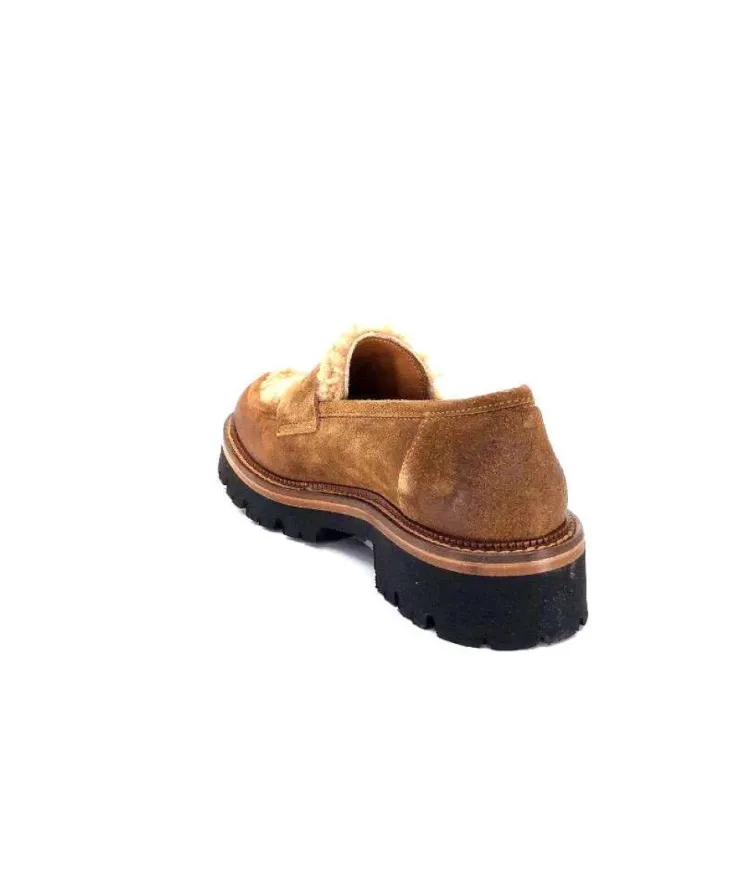 Ivoire0156 Ivoire 3276 Sabbia Montone Daim Marron*Femme Mocassins