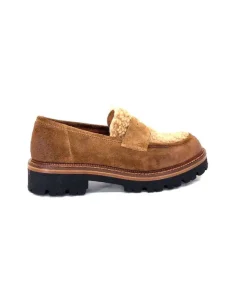 Ivoire0156 Ivoire 3276 Sabbia Montone Daim Marron*Femme Mocassins