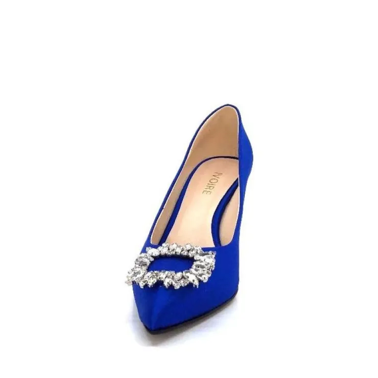 Ivoire0376 Ivoire 2514 Satin Bleu*Femme Escarpins
