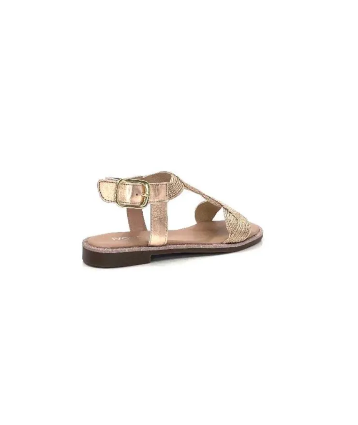 Ivoire0351a Ivoire 1575532 Textile Glitter Cipria*Femme Sandales