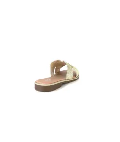 Ivoire0351a Ivoire 157902 Textile Or*Femme Mules