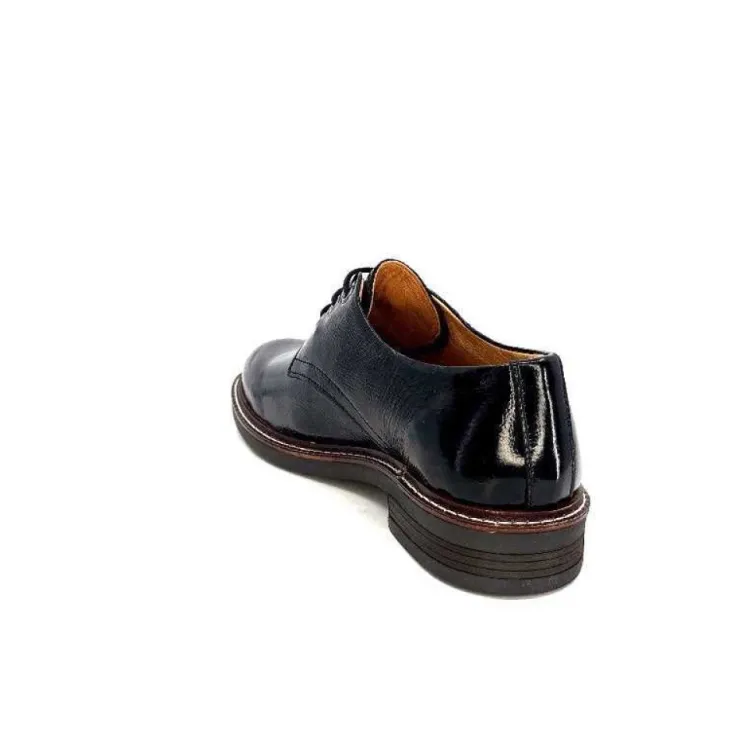 Ivoire0209b Ivoire 11441 Vernis Cuir Vernis Noir*Femme Lacets