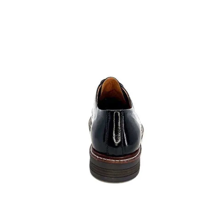 Ivoire0209b Ivoire 11441 Vernis Cuir Vernis Noir*Femme Lacets