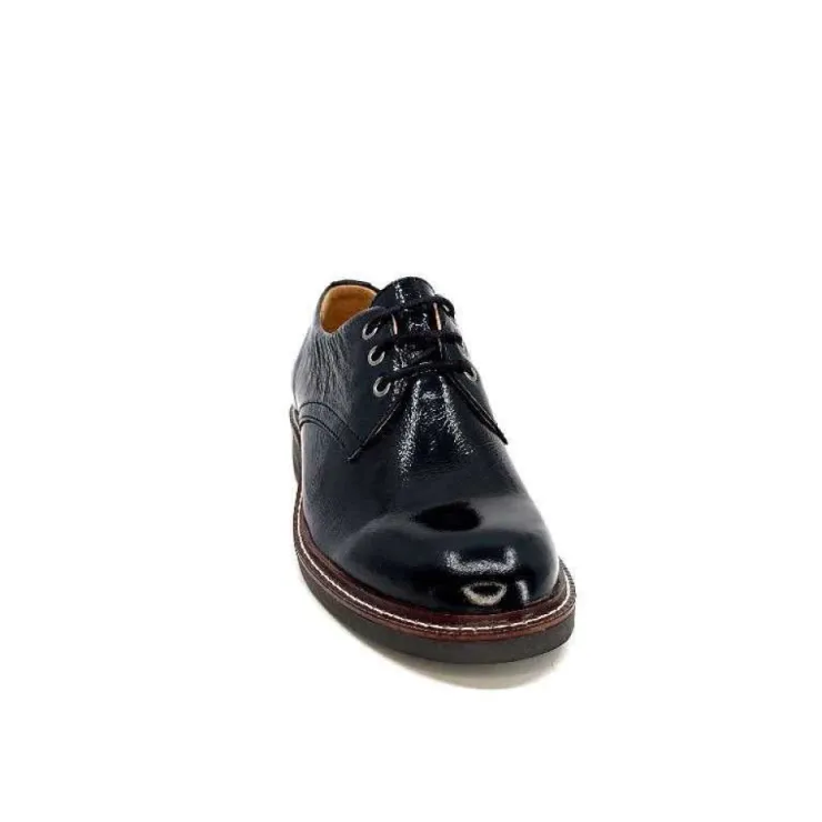 Ivoire0209b Ivoire 11441 Vernis Cuir Vernis Noir*Femme Lacets