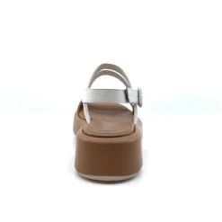 Ivoire0551 Ivoire 2056 Yara Cuir Marron & Blanc*Femme Plateformes