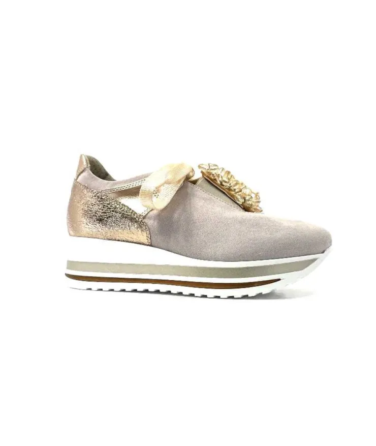 Ivoire0130a Ivoire 1A 4703 Nude*Femme Baskets
